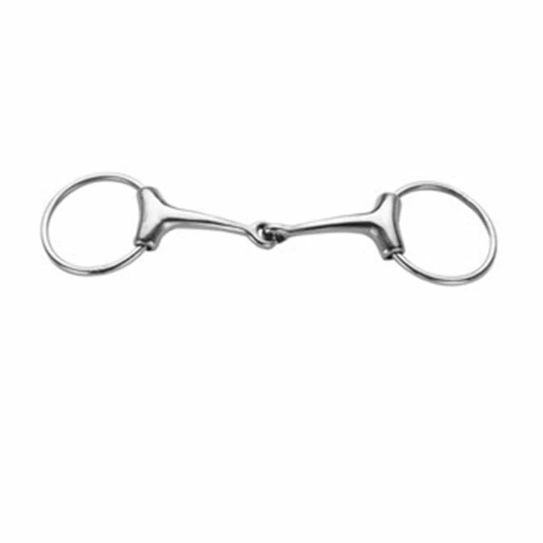 Korsteel Stainless Steel Jointed Loose Ring Eggbutt Snaffle Bit 1 Korsteel Stainless Steel Jointed Loose Ring Eggbutt Snaffle Bit
