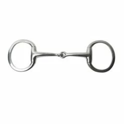 Korsteel Stainless Steel Medium Weight Solid Mouth Eggbutt Snaffle Bit
