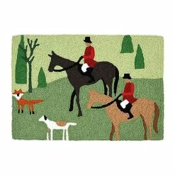 Equestrian Jellybean Rugs -Farm House Tack Sales Shop jbrp028 jellybean rug fox.hunt
