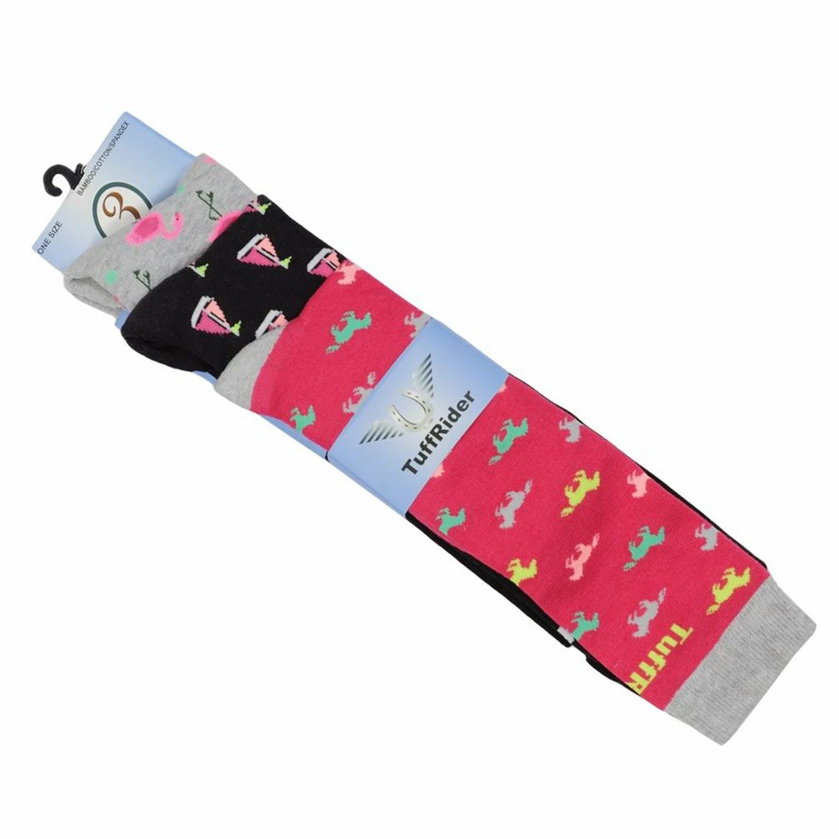TuffRider Ladies Flamingo/Boat/Horse Knee Hi Socks 5 TuffRider Ladies Flamingo/Boat/Horse Knee Hi Socks - Image 5