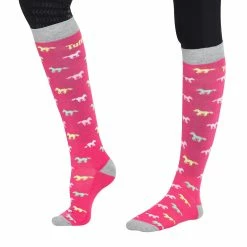 TuffRider Ladies Flamingo/Boat/Horse Knee Hi Socks 8 TuffRider Ladies Flamingo/Boat/Horse Knee Hi Socks -Farm House Tack Sales Shop jpc tr ladies boat.flamingo.horse .socks 5