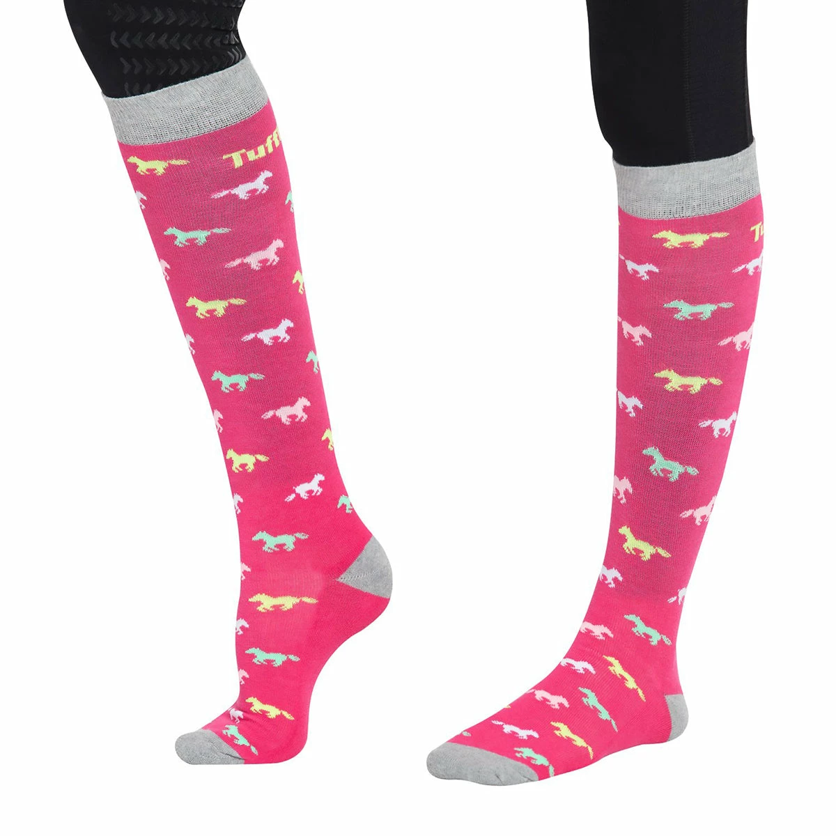 TuffRider Ladies Flamingo/Boat/Horse Knee Hi Socks 4 TuffRider Ladies Flamingo/Boat/Horse Knee Hi Socks - Image 4