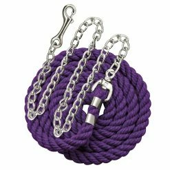 Perri's Cotton Lead With Chain -Farm House Tack Sales Shop leadchain purple 10462.1588091734.1280.1280
