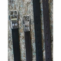 Black Oak By KL Select Riveted Half Hole Stirrup Leathers