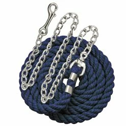 Perri's Cotton Lead With Chain -Farm House Tack Sales Shop navy 81575.1588091735.1280.1280