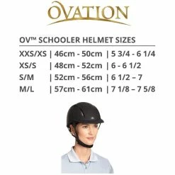 Ovation Deluxe Schooler Helmet -Farm House Tack Sales Shop ovationhelmetszing