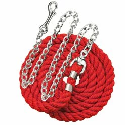 Perri's Cotton Lead With Chain -Farm House Tack Sales Shop red 50000.1588091735.1280.1280