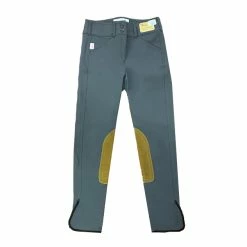 Tailored Sportsman Vintage Mid Rise Front Zip Breeches -Farm House Tack Sales Shop t.sports 1963 graphite tan