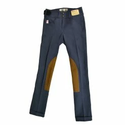 Tailored Sportsman Child's Front Zip Trophy Hunter Jodhpurs -Farm House Tack Sales Shop ts3969 girls trophy.hunt jod fz french.blue tan 00