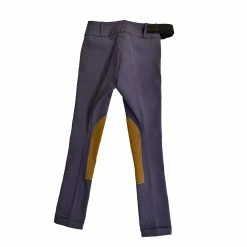 Tailored Sportsman Child's Front Zip Trophy Hunter Jodhpurs -Farm House Tack Sales Shop ts3969 girls trophy.hunt jod fz purp.heart tan 3
