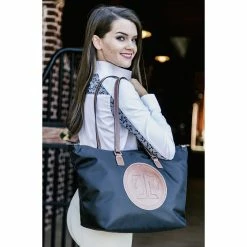 Tucker Tweed Devon Day Bag -Farm House Tack Sales Shop tucker tweed equestrian devon day bag signature on.model 2