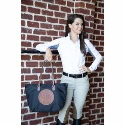 Tucker Tweed Devon Day Bag -Farm House Tack Sales Shop tucker tweed equestrian devon day bag signature on.model