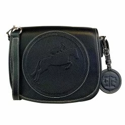 Tucker Tweed Equestrian Camden Crossbody Shoulder Bag -Farm House Tack Sales Shop tucker tweed the camden crossbody hunter jumper leather handbags black
