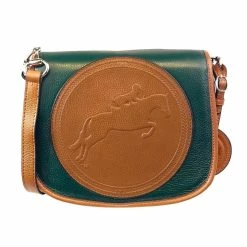 Tucker Tweed Equestrian Camden Crossbody Shoulder Bag -Farm House Tack Sales Shop tucker tweed the camden crossbody hunter jumper leather handbags hunter green chestnut