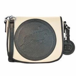 Tucker Tweed Equestrian Camden Crossbody Shoulder Bag -Farm House Tack Sales Shop tucker tweed the camden crossbody hunter jumper leather handbags ivory black