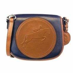 Tucker Tweed Equestrian Camden Crossbody Shoulder Bag -Farm House Tack Sales Shop tucker tweed the camden crossbody hunter jumper leather handbags navy chestnut