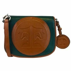 Tucker Tweed Equestrian Camden Crossbody Shoulder Bag -Farm House Tack Sales Shop tucker tweed the camden crossbody signature leather handbags hunter green chestnut