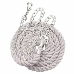 Perri's Cotton Lead With Chain -Farm House Tack Sales Shop white 78294.1588091734.1280.1280