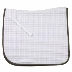 Ovation Pro Square Quilt Dressage Pad -Farm House Tack Sales Shop white charcoal 64514.1590172772.1280.1280